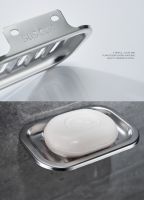 ஐ☢ punch or no punch Stainless Steel Soap Dish Bathroom Storage Soap Rack Plate Box Container Wall Storage Rack Holder