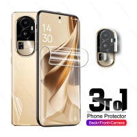 ฟิล์มไฮโดรเจลสำหรับ Oppo Reno10 Pro Plus 5G 3in 1ปกป้องหน้าจอ Orro Appo Reno 10 10 Pro Plus กระจกกล้องถ่ายรูป Reno10Pro 10Pro