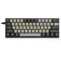 60% Mechanical Keyboard,Gaming Keyboard with Red Switches and Solid Color Backlit, Keyboard Mechanical(Grey Black)