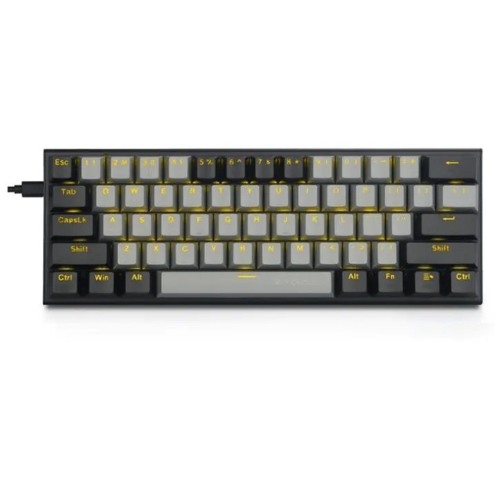 E-Yooso 60% Mechanical Keyboard,Gaming Keyboard With Red Switches And Solid  Color Backlit, Keyboard Mechanical(Grey Black) | Lazada.Vn
