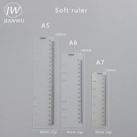 JIANWU A5/A6/A7 Soft Ruler Binder Accessories Loose Leaf Transparent Ruler Measuring Tools Kawaii Stationery For School Supplies Food Storage  Dispens