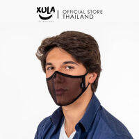 XULA MASK - 2 BLACK ( ALL BLACK ) หน้ากากผ้าแบบใส ซักได้ | Swiss Technology Award 2020 รับรองจาก European Certification