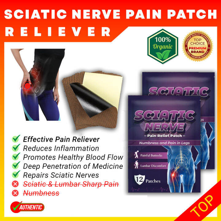 Sumifun Original 12pcs Sciatic Nerve Pain Reliever Patch Back Lumbar ...