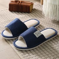 Womens and Mens House Slippers Anti Slip Indoor Slipper Soft Linen Sandals Bedroom Home Slippers