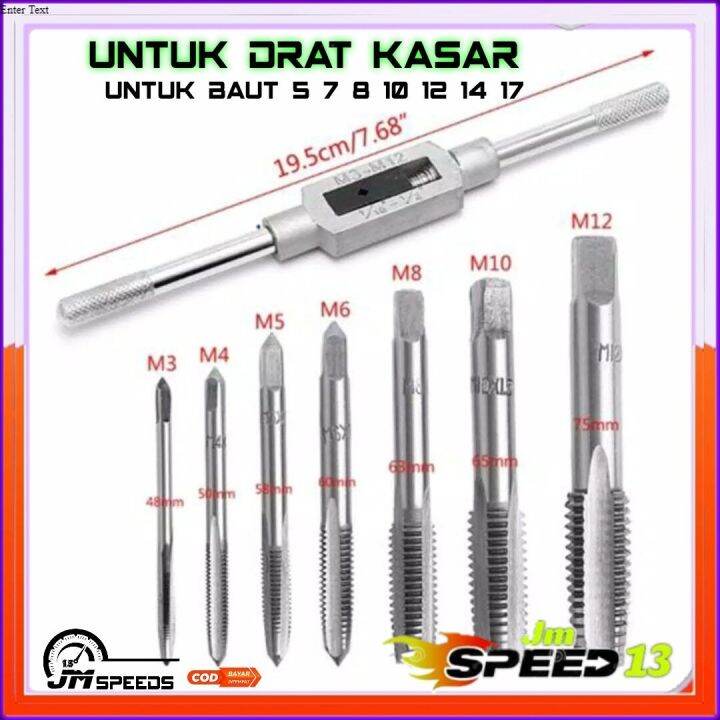 HAND TAP HANDTAP// HANDTAB// HAND TAB SET MURAH M3 M4 M5 M6 M8 M10 M12 ...