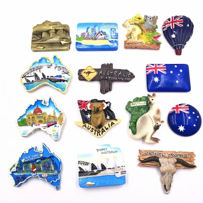 Sydney Australia Melbourne Kangaroo magnetic world tourism souvenir 3D Sydney Koala Opera House fridge magnets collection gifts