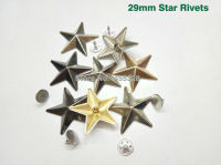 60setslot 29mm big zinc alloy metal rivets star jeans garments rivets with alum nail nickle, black, gold free shipping 20160112