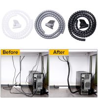 1.5/2M Flexible Spiral Cable Organizer Storage Pipe Cord Protector Management Cable Winder Desk Tidy Cable Accessories Cable Management