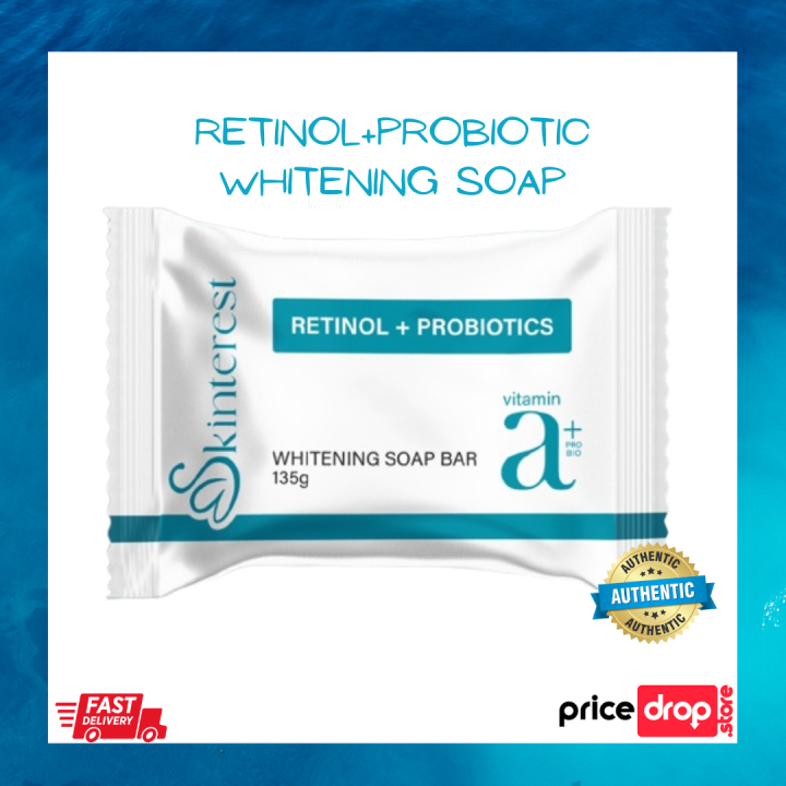 Skinterest Retinol plus Probiotics Antiaging and Whitening Soap 135g