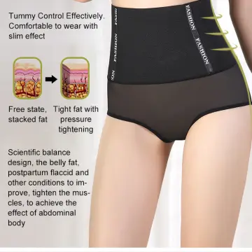 Plus Size High Waist Ice Silk Boxers For Women Tummy Tuck Safety