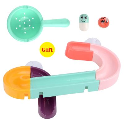 Baby Bath Toys DIY Assembling Track Slide Suction Cup Orbits Bathroom Bathtub Shower Toy Kids Play Water Games Toy Set for Child