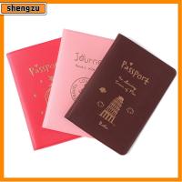 SHENGZU Unisex แฟชั่นใหม่ กันน้ำ ผู้ถือบัตรเครดิต แบบพกพา ผู้ถือหนังสือเดินทาง ปกหนังสือเดินทาง ตัวป้องกันกระเป๋า กระเป๋าเดินทาง