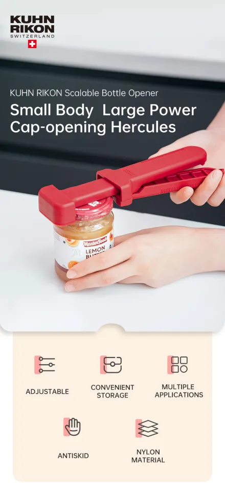 KUHN RIKON Retractable Jar Opener Bottle Opener Portable Anti-slip