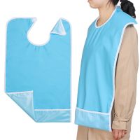 Large Waterproof Adult Bib for Eating Clothing Protector Apron Washable Reusable Terry Cloth for Elderly Seniors and Disabled Aprons