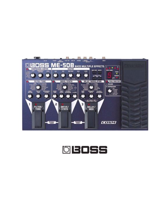 BOSS  ME-50B Bass Multi Effects มัลติเอฟเฟคกีตาร์เบส มี 3 ฟุตสวิทช์เสริม พร้อมฟังก์ชันปรับแต่งเสียงเบสอย่างละเอียด 6 รูปแบบ + แถมฟรีอแดปเตอร์ &amp; ถ่าน AA &amp;