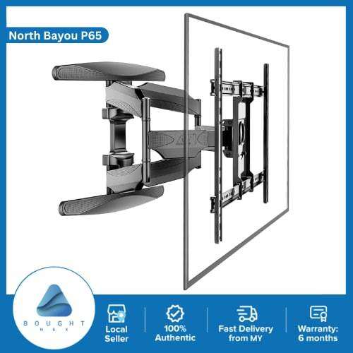 NB North Bayou P65 to 55 to 85 Inch Tilt TV Wall Bracket Holder BLACK ...