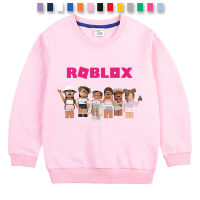 Ro-Bloxs เสื้อสเวตเตอร์เด็กแขนยาวน่ารักลายการ์ตูน Baju Anak เสื้อคอตตอนสำหรับเด็กหญิงเด็กชายฤดูใบไม้ผลิฤดูใบไม้ร่วง13สี/1-10ปีเสื้อแขนยาวคอกลม0000