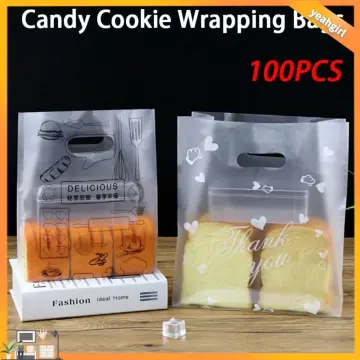 Transparent Plastic Bags Candy Packaging Bag Christmas DIY Party Gift Bag  100Pcs