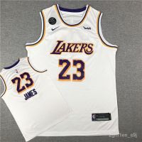 ยอดนิยม 1SnL NBA Jersey Los Angeles Lakers No.23 James James Jersey Sports vest The New Round neck white