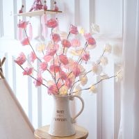 Battery Powered LED nch Lamp artificial Roses Flower nch Fairy string Light For Home Wedding party Xmas holiday decoration