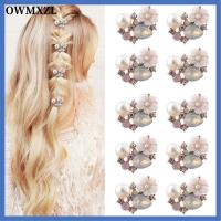 OWMXZL 10PCS ชุบ ตกแต่งเสื้อผ้า เครื่องแต่งกาย อุปกรณ์เย็บผ้า ปุ่ม Rhinestone กระดุมดอกไม้ กิ๊บติดผมไข่มุก หัวเข็มขัดเสื้อผ้า