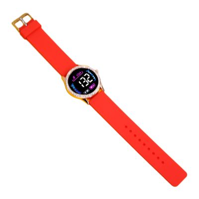 นาฬิกาแสดงผลหน้าจอขนาดใหญ่สำหรับผู้หญิงนาฬิกาข้อมือสำหรับผู้ชาย Jam Tangan Digital Led สำหรับทุกเพศพร้อมสายรัดเครื่องประดับพลอยเทียมและซิลิโคนแบบปรับได้บอกเวลาได้อย่างแม่นยำสำหรับผู้ใหญ่