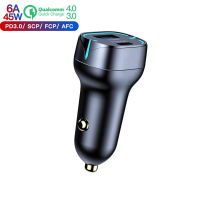 USB Car Charger Quick Charge หัวชาร์จรถยนต Dual USB อะแดปเตอร์ชาร์จไฟรถยนต 5A ประเภท C PD QC Fast ของแท้ สำหรับ iPhone13 12 11 7 8 6 Xiaomi oppo SAMSUNG huawei vivo S21 S20 S10 S9