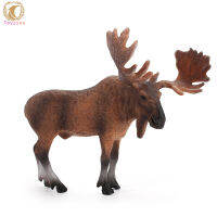 Simulation Wildlife Model Ornaments Lifelike American Elk Action Figure For Boys Girls Birthday Gifts Collection