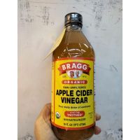 ฟินเวอร์? Bragg Organic Apple Cider Vinegar น้ำส้มสายชู หมัก แอปเปิ้ล เกษตรอินทรีย์  แบรค  473ml มีจำนวนจำกัด