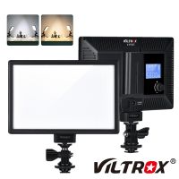 VILTROX L116T Camera LED Light Panel Super Slim Dimmable CRI95+ Bi-Color 3300K-5600K LED Video Light with LCD ControlLight Moun