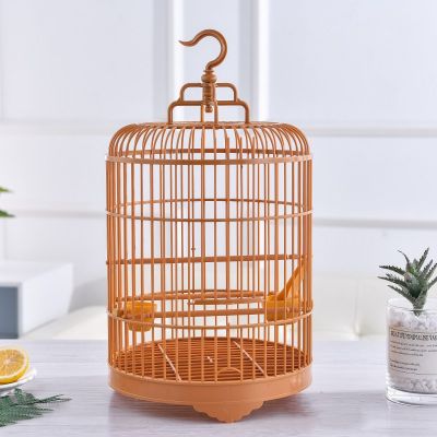 Classic Round Bird Cage UltraLight Plastic Parrot Cage Travel Carrier Bird House for Parrots Parakeets Small Bird Accessories