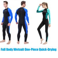 Full Body Men Women Wetsuit Long Sleeve Surfing Swimming Diving Jumpsuit Scuba Snorkeling Quick-Drying Sunscreen One-Piece