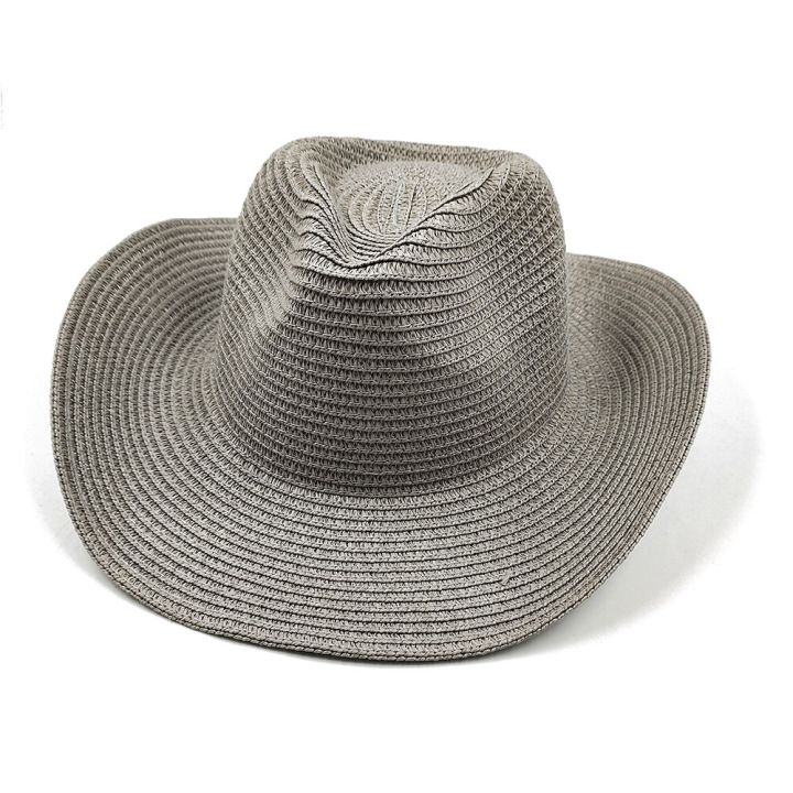 ผู้ชายใหม่หมวกคาวบอยหมวกปานามาคว่ำหมวกสำหรับบุรุษและสตรีฤดูร้อนครีมกันแดดหมวกสีหลากหลายขายส่ง