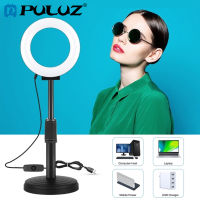 【Ready to ship】 PULUZ 4.7 inch 12cm Curved Surface USB White Light LED Ring Selfie Beauty Vlogging Photography Video Lights(Black) 100% genuine quality