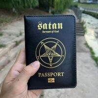 เดวิลซาตานแพะ Baphomet ปกหนังสือเดินทางฝาครอบคาถาซาตานซองใส่หนังสือเดินทางแพะบนซองใส่หนังสือเดินทางหนังสือเดินทาง