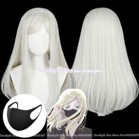 Anime Tokyo Revengers Cosplay Sanzu Haruchiyo Cosplay Wig 60cm White Wig Mask Heat Resistant Synthetic Hair Party Wigs   Wig Cap