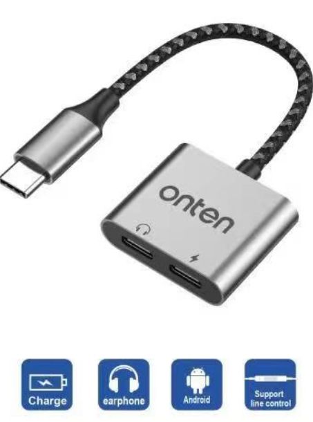 ONTEN Newๆๆๆ 2in1 Type-c to audio and Charging Adapter OTN-290