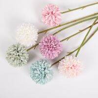 +2 Piece Ball Chrysanthemum Artificial Flowers Wedding Decoration Modern Vase for Home Diy Bridal Bouquet Dining Table Christmass 【hot】