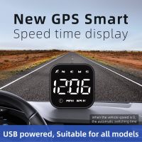 ☾ Heads Up Display LED Auto Speedometer Smart Digital Alert Reminder Driving Direction GPS HUD Auto Parts for All Cars