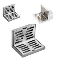 304 Stainless Steel L Type Bathroom Wall Corner Floor Drain Balcony Shower Room Dual Purpose Side Drainage Floor Drain