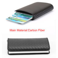 Carbon Fiber Rfid Card Money Clip Wallet Metal Slim Thin Male Dollar Wallet Men Pocket Cash Holder Money Case Purses Billfolds