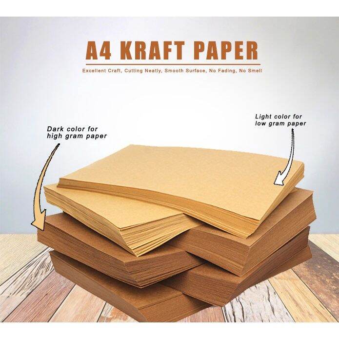 A4 KRAFT PAPER/BOARD 70GSM 300 GSM Thick Paperboard Lazada PH