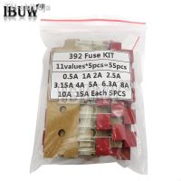 【hot】☬❖ 55PCS/Set Plastic Fuse Assortment 392 0.5A 1A 2.5A 3.15A 4A 5A 6.3A 8A 10A 15A 250V Fuses Slow Blow Tube set