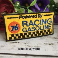 Racing Gasoline ตัวรีดติดเสื้อ อาร์มรีด อาร์มปัก ตกแต่งเสื้อผ้า หมวก กระเป๋า แจ๊คเก็ตยีนส์ Racing Embroidered Iron on Patch