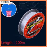 WENKEN 100m 100% Fluorocarbon คุณภาพสูง สายเชือกแข็งแรง 0.8-6LB ไนลอน PA ลวดเชื่อม เส้นใยเดี่ยว สายการประมง