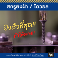 สกรูยิงฝ้า ไดวอล สกรูดำ ยึดเพดาน ผนังเบา ฟาสฟิกซ์ Drywall เกลียวปล่อย เบอร์ 6 (มีทุกขนาด) ยิงเร็วสุด เกรดส่งออกยุโรป - ราคาต่อกล่อง