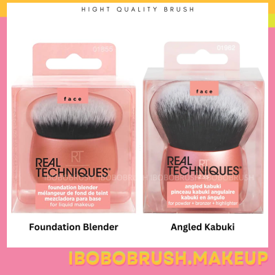 REAL TECHNIQUES Foundation Blender/ Angled Kabuki Makeup Brush