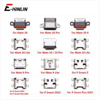 USB พอร์ตปลั๊กแท่นชาร์จสายเชื่อมต่อสัญญาณสำหรับ HuaWei Mate 20X10 9 Lite Pro P Smart Z Plus 2019อะไหล่ซ่อมซ็อกเก็ตชนิด C ขนาดเล็ก