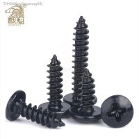 ☾◘☇ 50pcs/25pcs m3 m4 m5xL steel with black Phillips Truss Head (Cross Recessed Mushroom Head) Self Tapping Screws