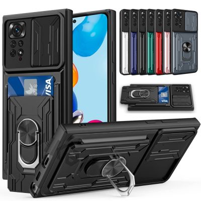 「Enjoy electronic」 Case For Redmi Note 11 11S Xiaomi 12T 11T 11 Pro Poco X3 Pro Max Card  Holder Hidden Wallet Credit Pocket Stand Heavy Duty Cover